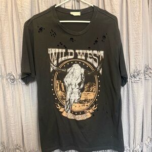 Altar'd State Black Wild West Skull Graphic Tee